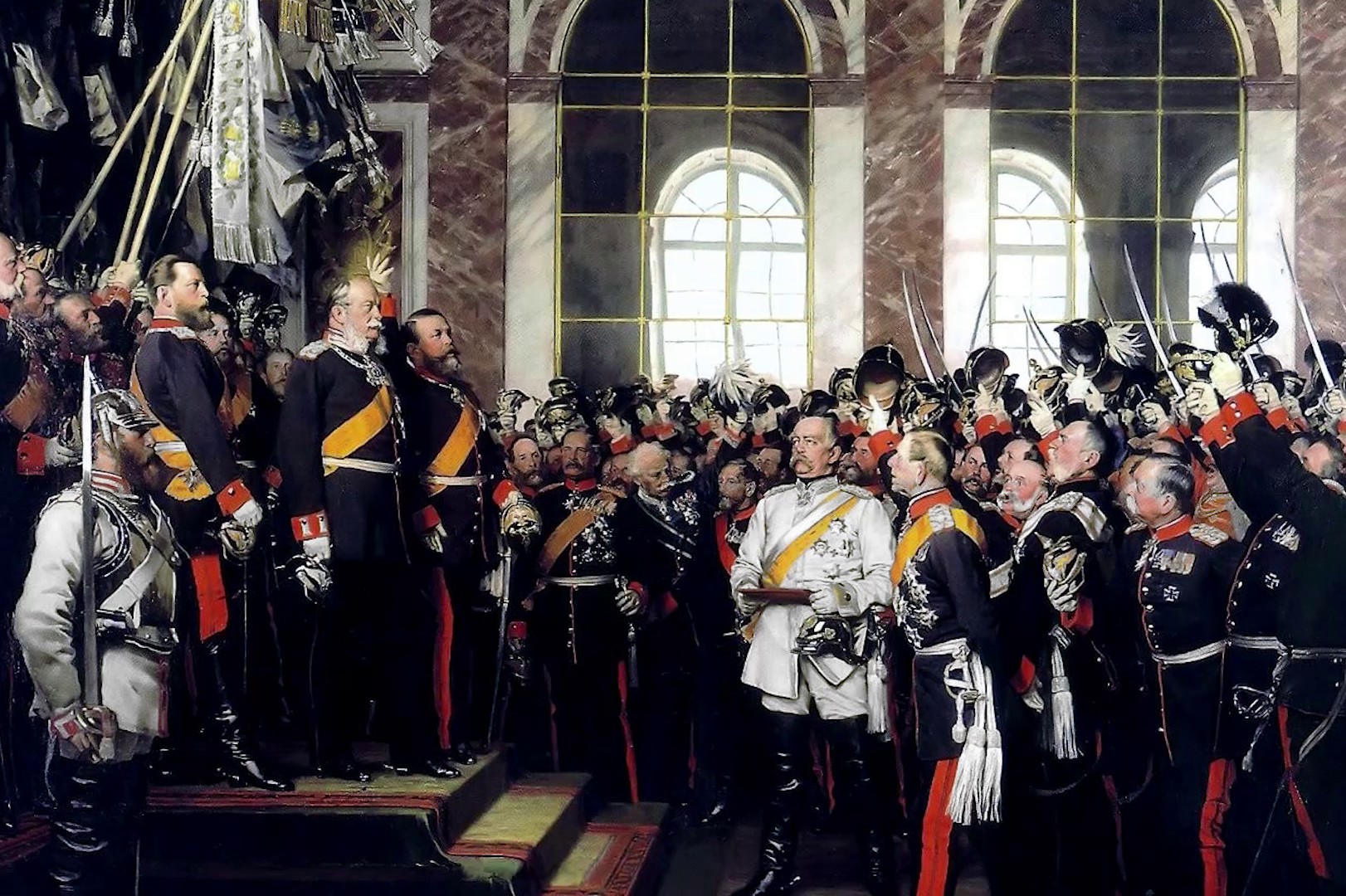 Конституция германии 1871 года. Объединение Германии (1871). Германская Империя бисмарк. Коронация Вильгельма 1. Германские Императоры 1871.